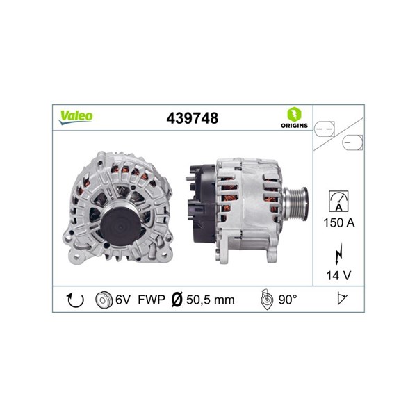 Generator 14V 150A Valeo 439748 VALEO