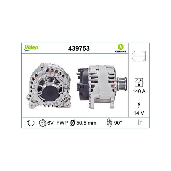 Generator 14V 140A Valeo 439753 VALEO