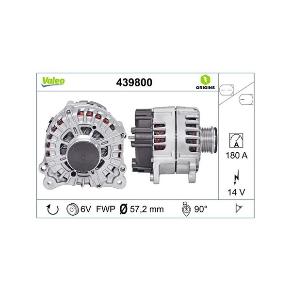 Generator 14V 180A Valeo 439800 VALEO