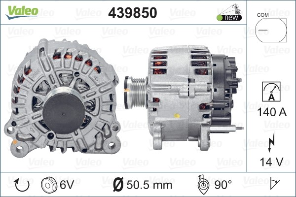 Generator 14V 140A Valeo 439850 VALEO