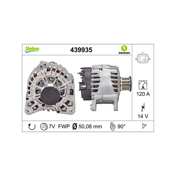 Generator 14V 120A Valeo 439935 VALEO
