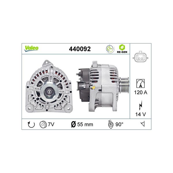Generator 14V 120A Valeo 440092 VALEO