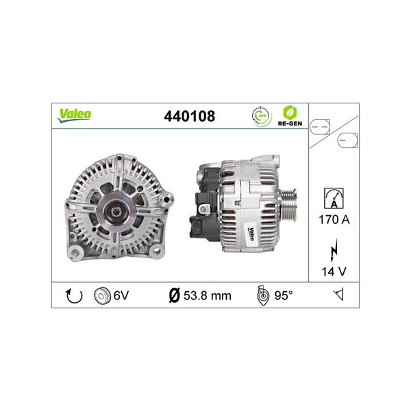 Generator 14V 170A Valeo 440108 VALEO