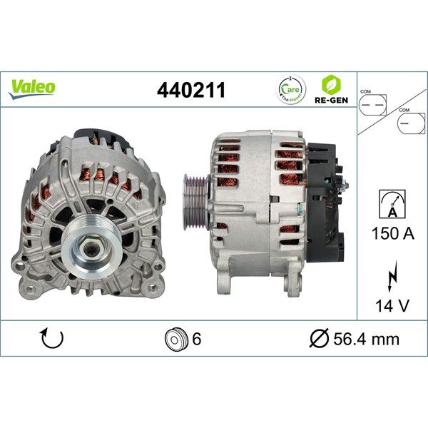 Generator 14V 150A Valeo 440211 VALEO