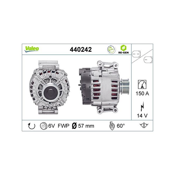 Generator 14V 150A Valeo 440242 VALEO