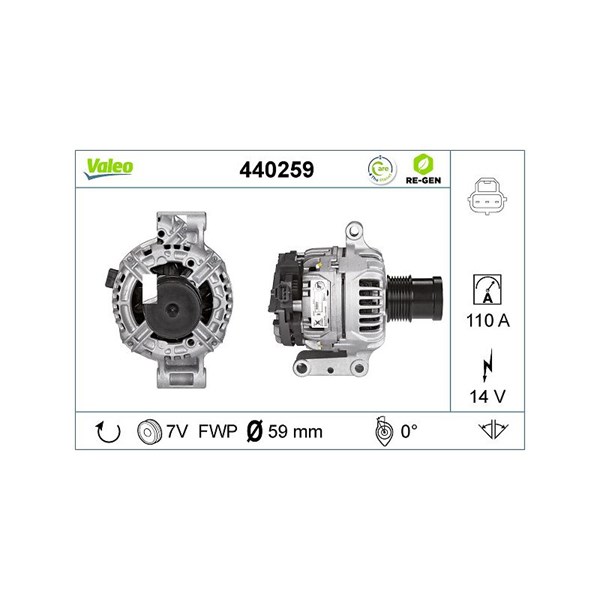 Generator 14V 110A Valeo 440259 VALEO
