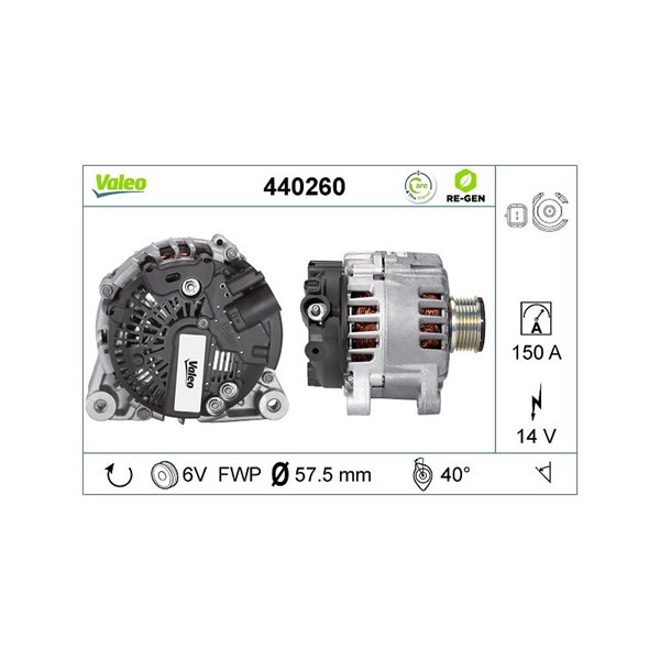 Generator 14V 150A Valeo 440260 VALEO