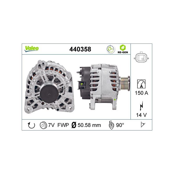 Generator 14V 150A Valeo 440358 VALEO