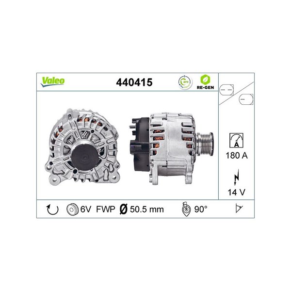 Generator 14V 180A Valeo 440415 VALEO