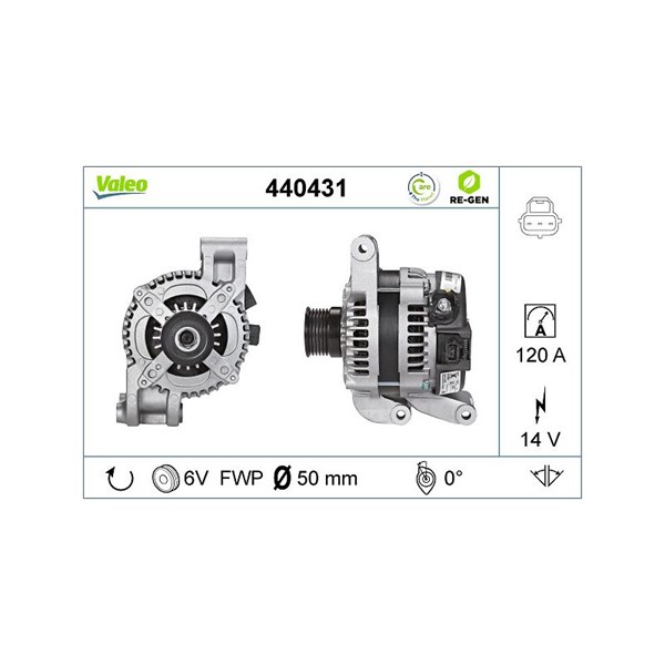 Generator 14V 120A Valeo 440431 VALEO