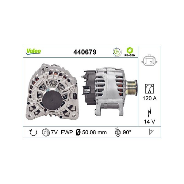 Generator 14V 120A Valeo 440679 VALEO