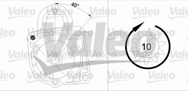 Startmotor 12V Valeo 455553 VALEO