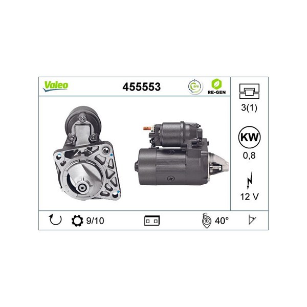 Startmotor 12V Valeo 455553 VALEO
