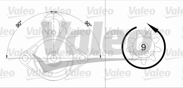 Startmotor 12V Valeo 455601 VALEO