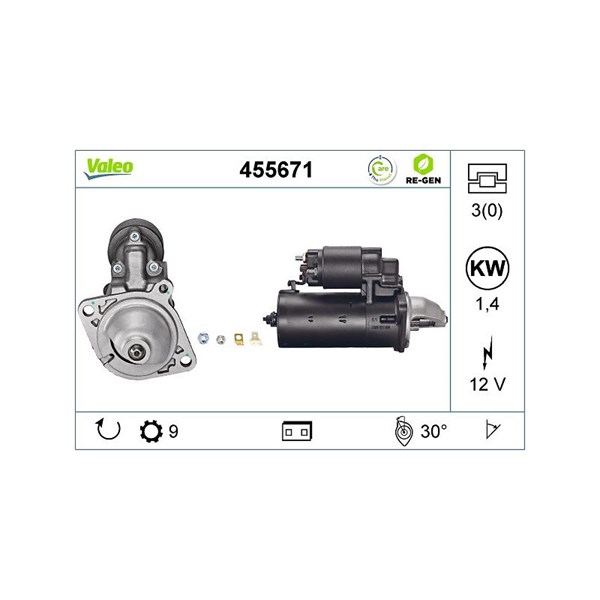 Startmotor 12V Valeo 455671 VALEO
