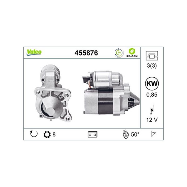 Startmotor 12V Valeo 455876 VALEO