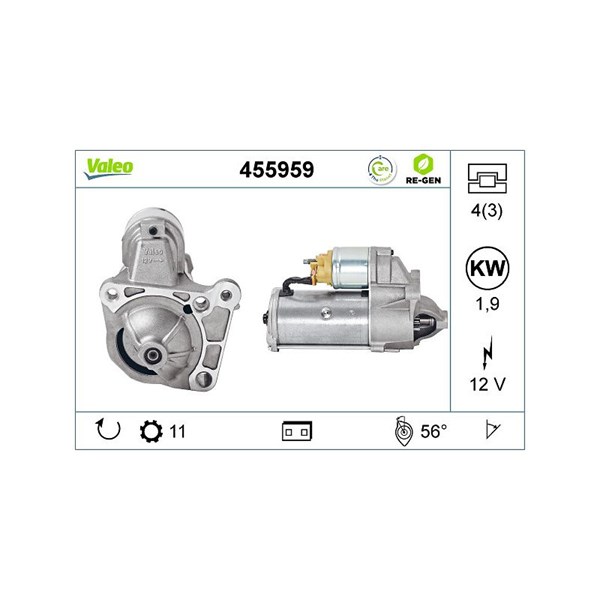 Startmotor 12V Valeo 455959 VALEO
