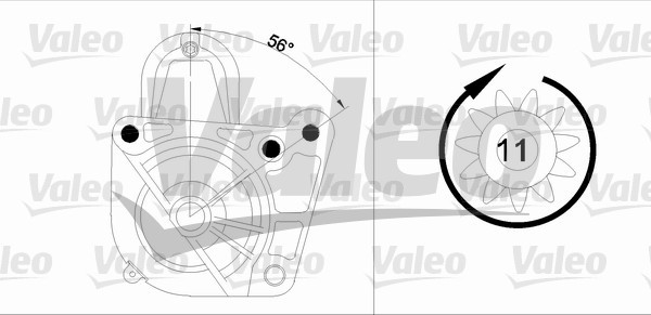 Startmotor 12V Valeo 455971 VALEO