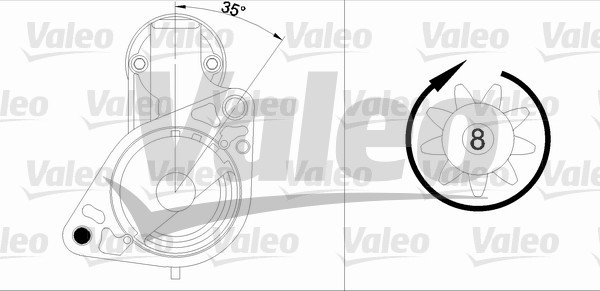 Startmotor 12V Valeo 458170 VALEO