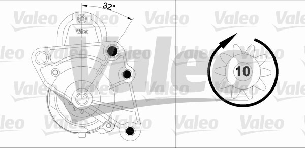 Startmotor 12V Valeo 458178 VALEO