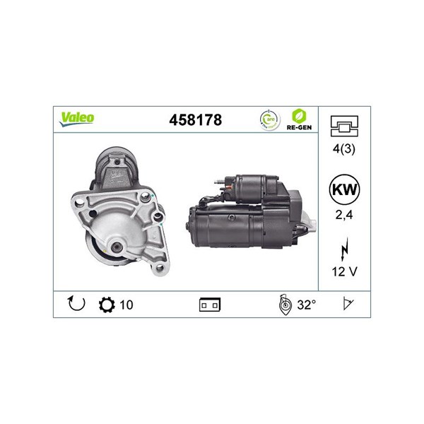 Startmotor 12V Valeo 458178 VALEO