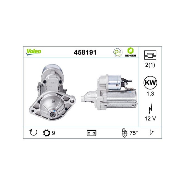 Startmotor 12V Valeo 458191 VALEO Startmotor 12V Valeo 458191 VALEO