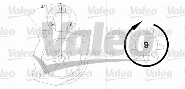 Startmotor 12V Valeo 458212 VALEO