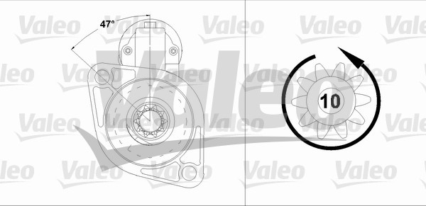 Startmotor 12V Valeo 458216 VALEO