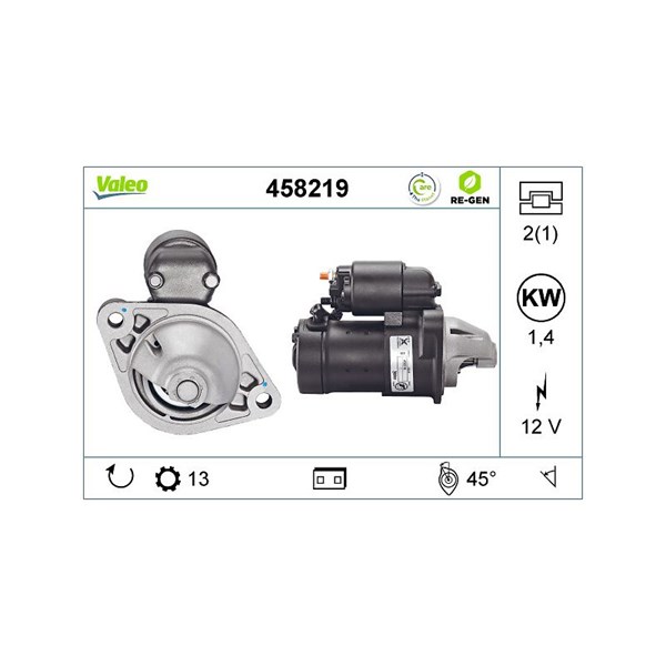 Startmotor 12V Valeo 458219 VALEO