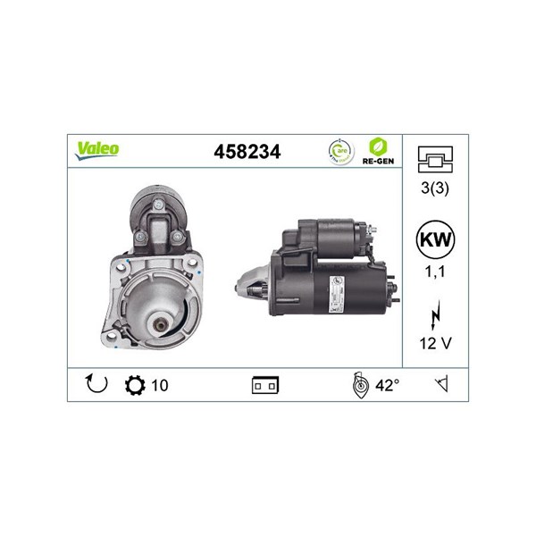 Startmotor 12V Valeo 458234 VALEO
