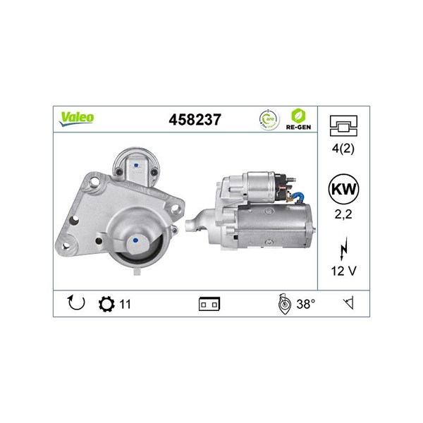 Startmotor 12V Valeo 458237 VALEO