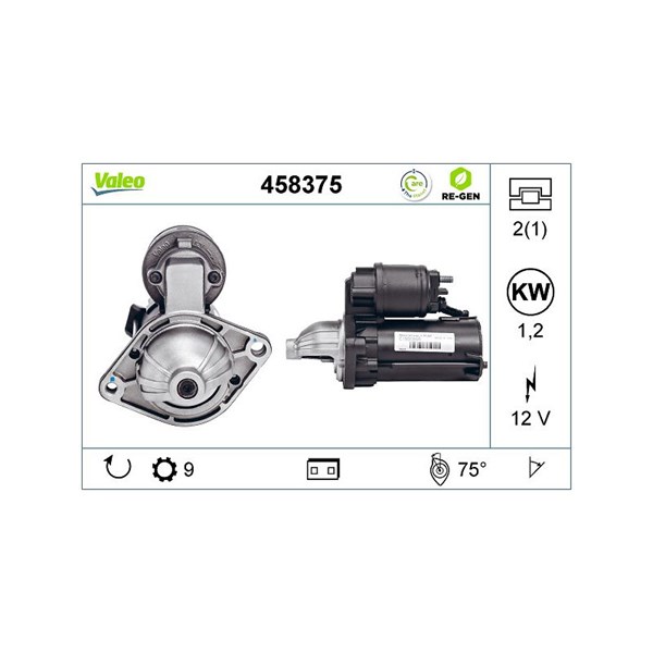 Startmotor 12V Valeo 458375 VALEO