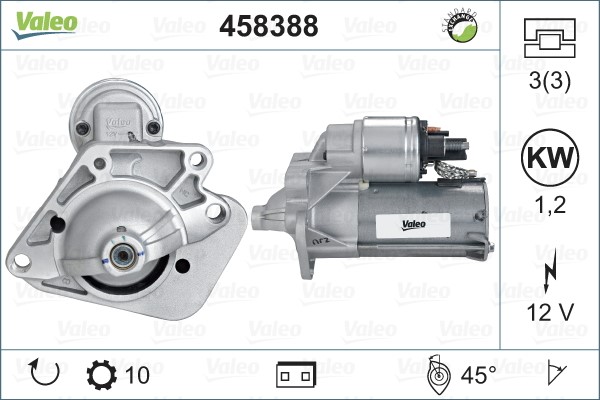 Startmotor 12V Valeo 458388 VALEO