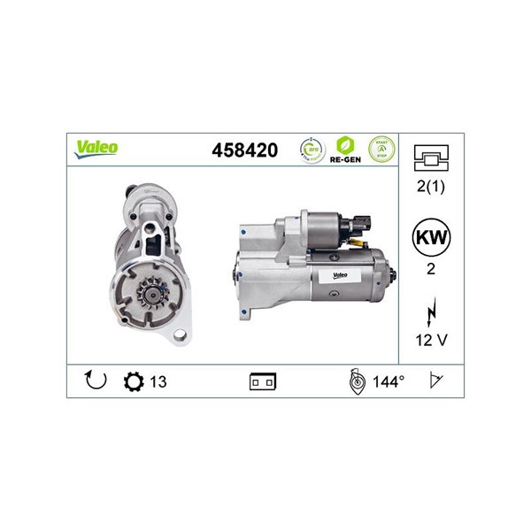Startmotor 12V Valeo 458420 VALEO