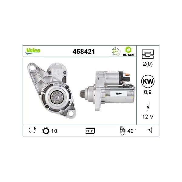 Startmotor 12V Valeo 458421 VALEO