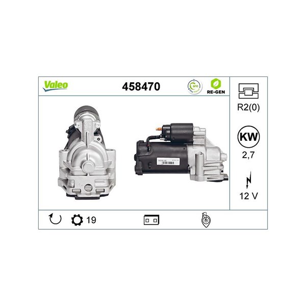 Startmotor 12V Valeo 458470 VALEO