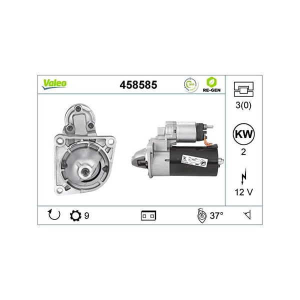 Startmotor 12V Valeo 458585 VALEO