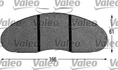 Bromsbeläggsats, Framaxel Valeo 541652 VALEO