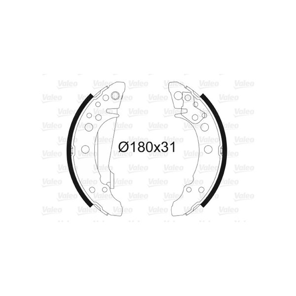 Bromsbackar, sats, Bakaxel Valeo 562020 VALEO Bromsbackar, sats, Bakaxel Valeo 562020 VALEO