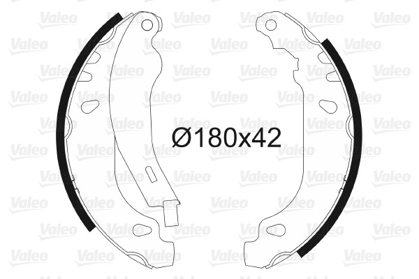 Bromsbackar, sats, Bakaxel Valeo 562040 VALEO