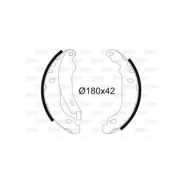 Bromsbackar, sats, Bakaxel Valeo 562040 VALEO