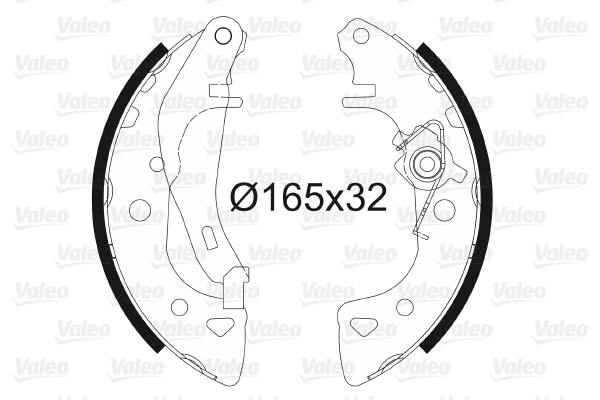 Bromsbackar, sats, Bakaxel Valeo 562044 VALEO