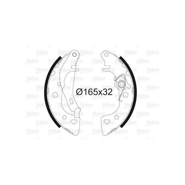 Bromsbackar, sats, Bakaxel Valeo 562044 VALEO Bromsbackar, sats, Bakaxel Valeo 562044 VALEO