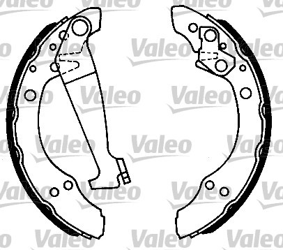 Bromsbackar, sats, Bakaxel Valeo 562051 VALEO