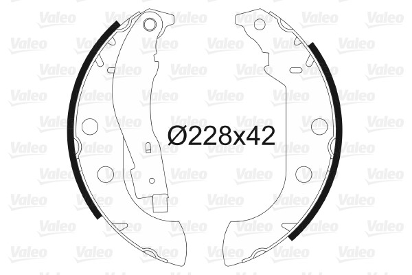 Bromsbackar, sats, Bakaxel Valeo 562059 VALEO