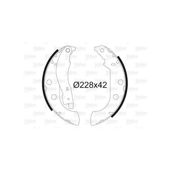 Bromsbackar, sats, Bakaxel Valeo 562059 VALEO