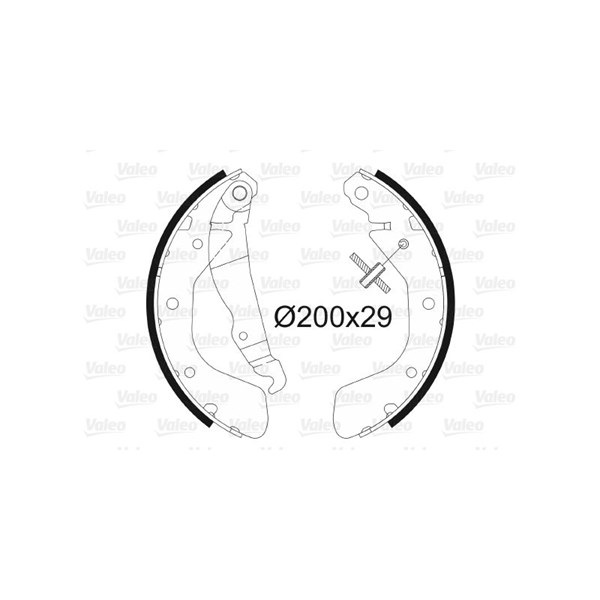 Bromsbackar, sats, Bakaxel Valeo 562077 VALEO