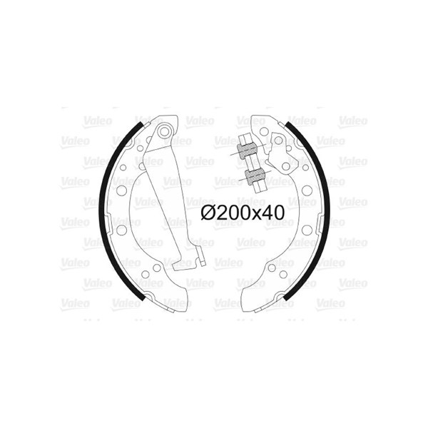 Bromsbackar, sats, Bakaxel Valeo 562080 VALEO Bromsbackar, sats, Bakaxel Valeo 562080 VALEO