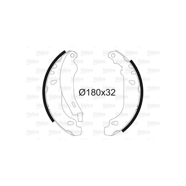 Bromsbackar, sats, Bakaxel Valeo 562084 VALEO