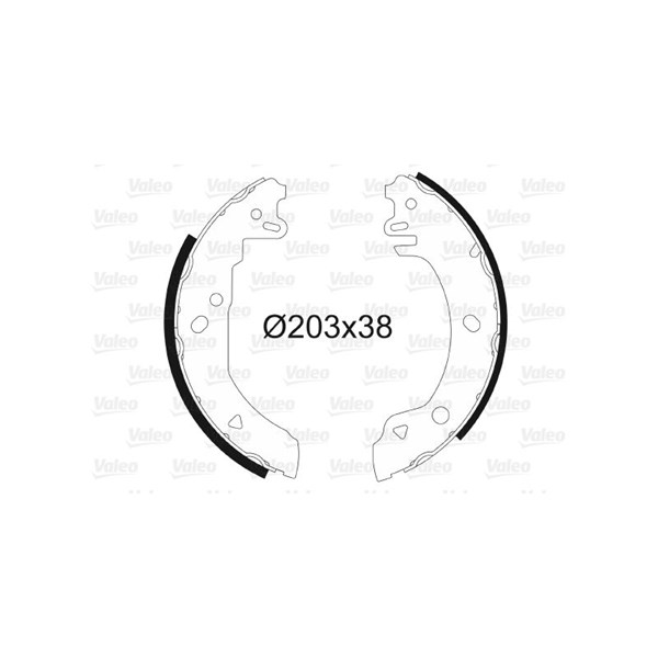 Bromsbackar, sats, Bakaxel Valeo 562538 VALEO
